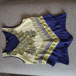 2/$20 iZ Byer Handkerchief Hem Layered Tank M